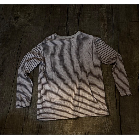 Cat Jack Kids Long Sleeve Striped Pocket Tee Size XS 4 5 Red White Speckled - Picture 4 of 4